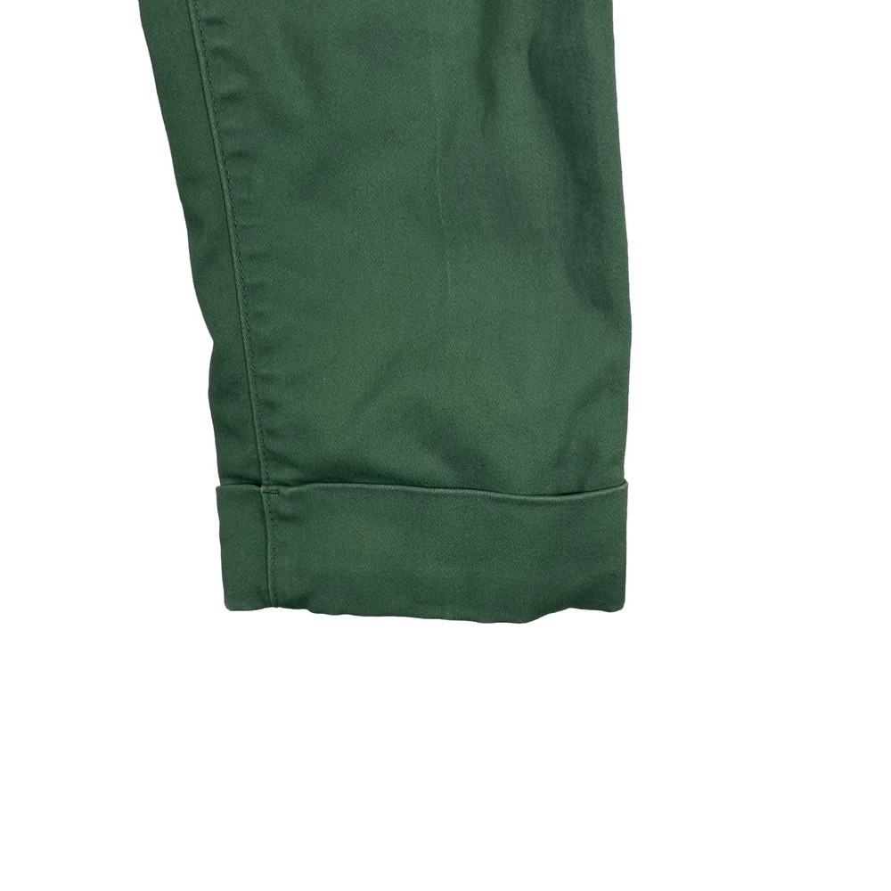 D.Jeans Womens Green Cropped Cuffed Pants Size 4 Stretch Twill Mid Rise 5-Pocket - Picture 6 of 6